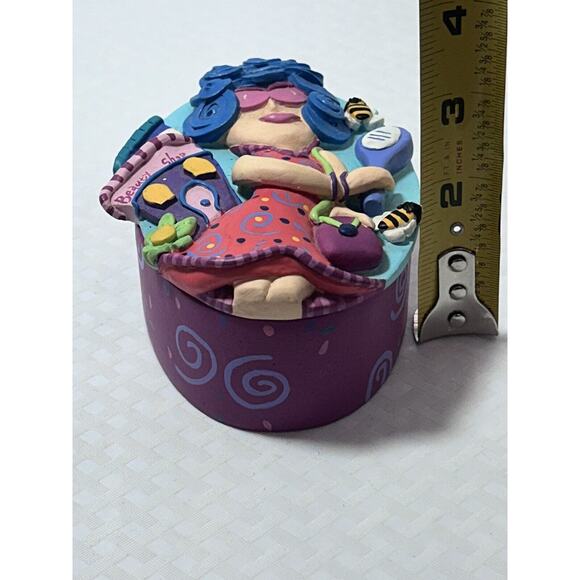 Julie Borden 2000 Beauty Shop Jewery, trinket, plaque Box - Picture 8 of 10